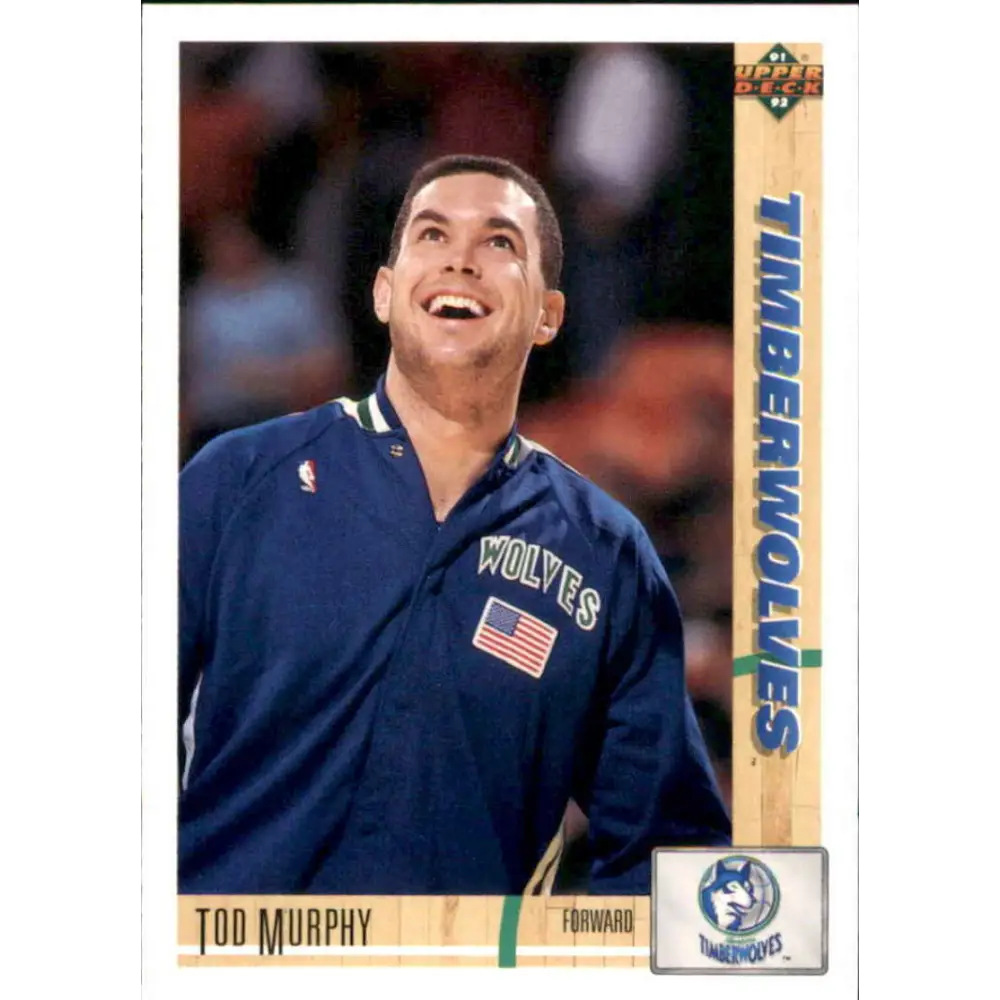 1991-92 Upper Deck #377 Tod Murphy NM-MT Minnesota Timberwolves Basketball Card Image 1