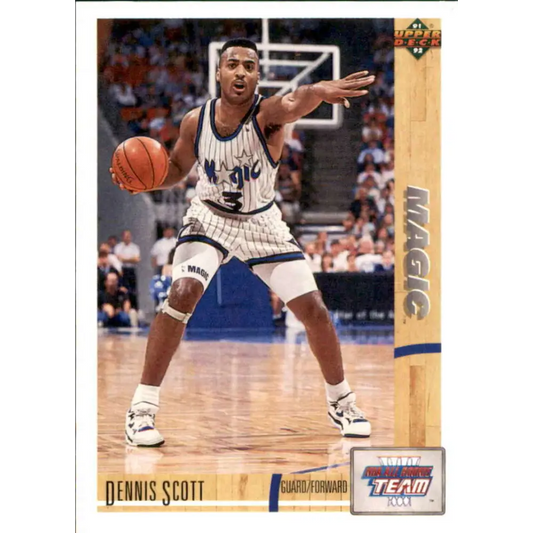 1991-92 Upper Deck #38 Dennis Scott ART NM-MT Orlando Magic Basketball Card Image 1