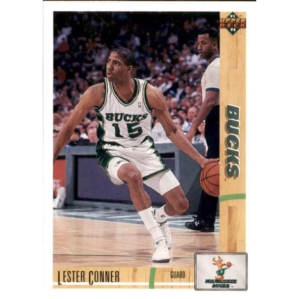 1991-92 Upper Deck #381 Lester Conner NM-MT Milwaukee Bucks Basketball Card Image 1