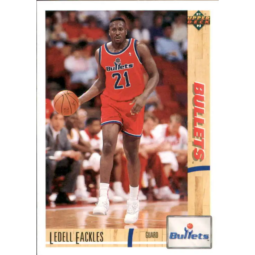 1991-92 Upper Deck #382 Ledell Eackles NM-MT Washington Bullets Basketball Card Image 1