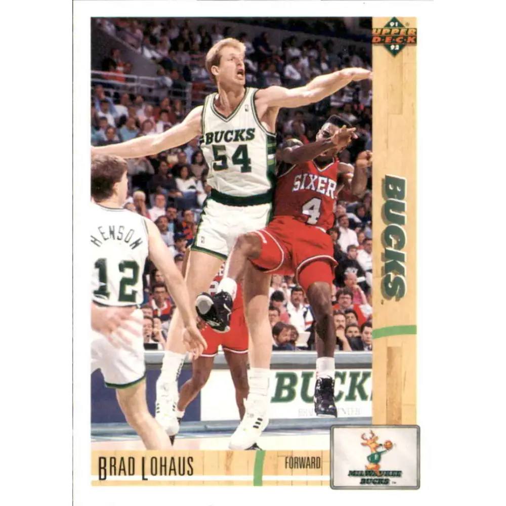 1991-92 Upper Deck #383 Brad Lohaus NM-MT Milwaukee Bucks Basketball Card Image 1