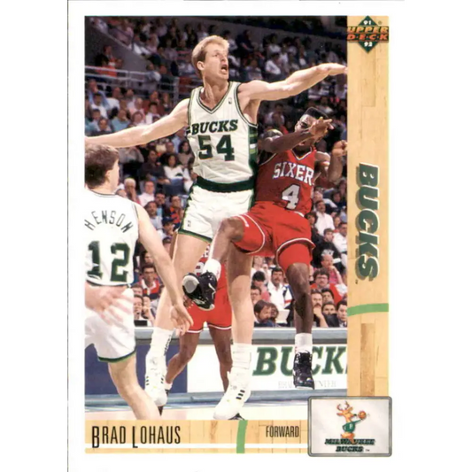 1991-92 Upper Deck #383 Brad Lohaus NM-MT Milwaukee Bucks Basketball Card Image 1