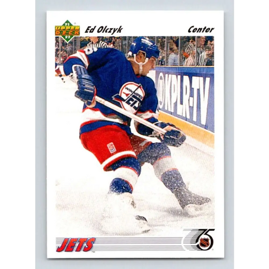 1991-92 Upper Deck #387 Ed Olczyk NM-MT Winnipeg Jets Hockey Card Image 1