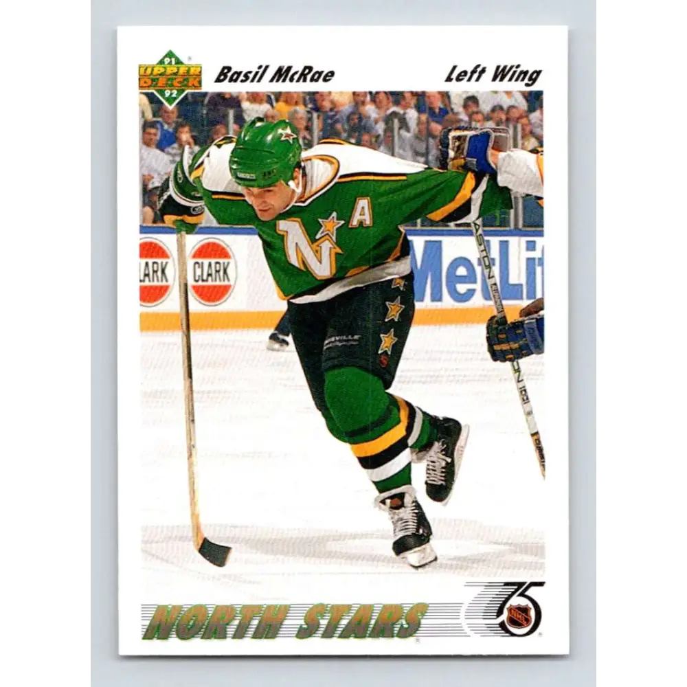 1991-92 Upper Deck #388 Basil McRae NM-MT Minnesota North Stars Hockey Card Image 1