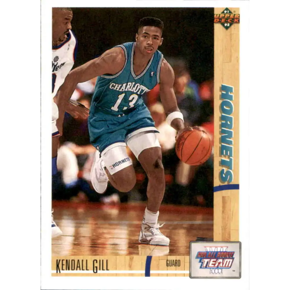 1991-92 Upper Deck #39 Kendall Gill ART NM-MT Charlotte Hornets Basketball Card Image 1