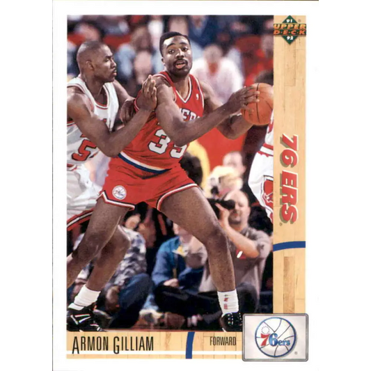 1991-92 Upper Deck #390 Armon Gilliam NM-MT Philadelphia 76ers Basketball Card Image 1