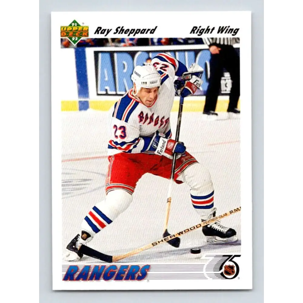 1991-92 Upper Deck #390 Ray Sheppard NM-MT Hockey Card Image 1