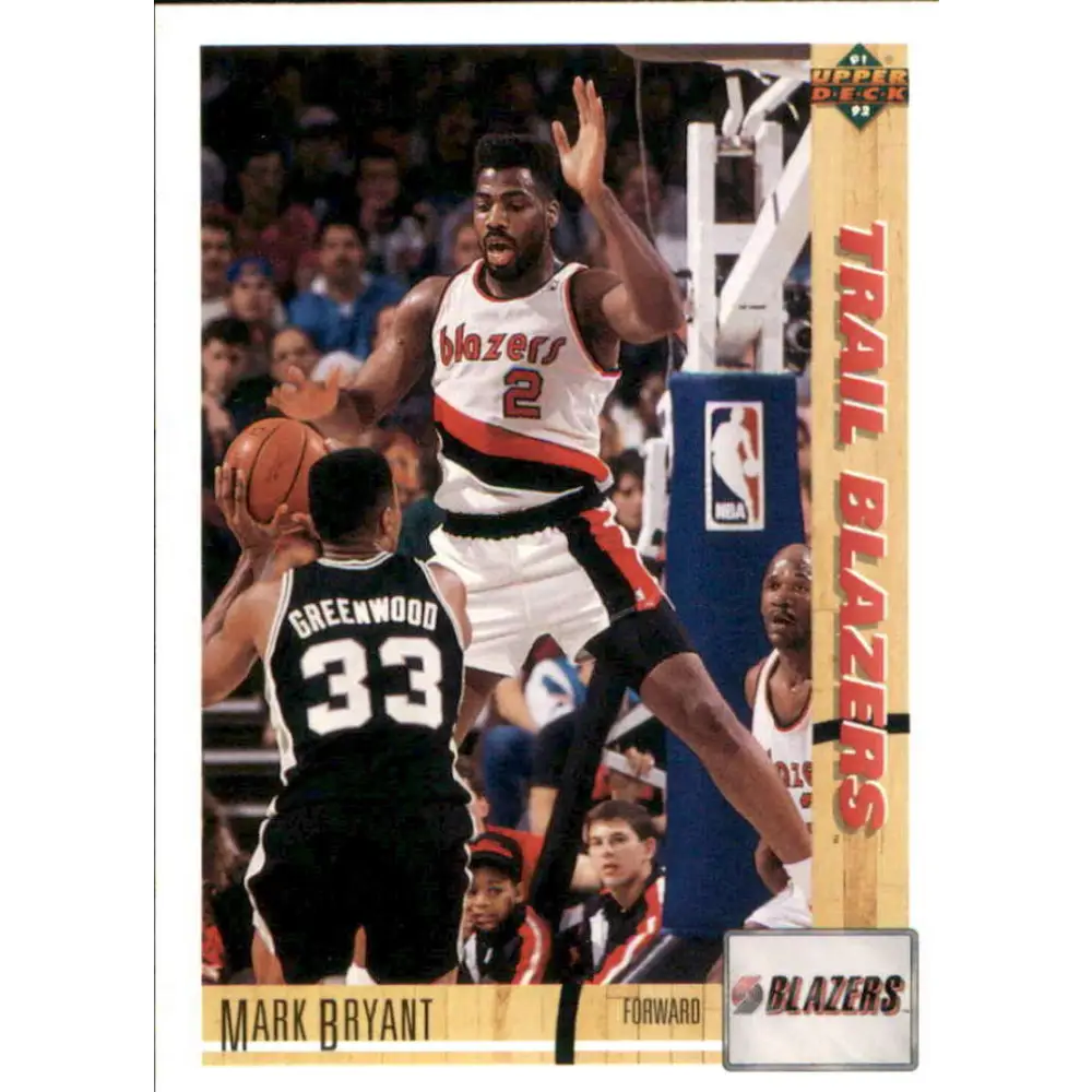 1991-92 Upper Deck #392 Mark Bryant NM-MT Portland Trail Blazers Basketball Card Image 1