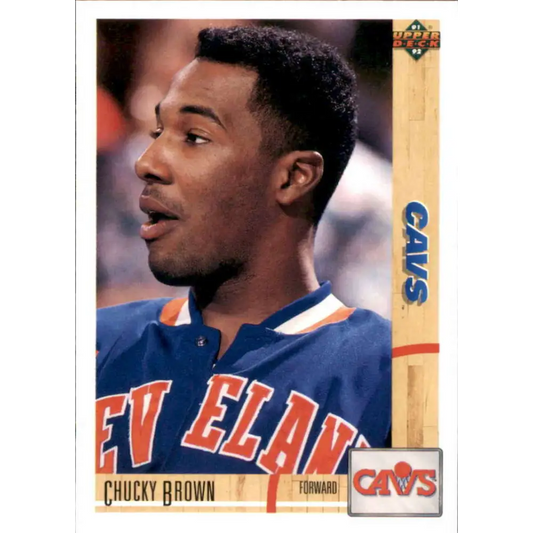 1991-92 Upper Deck #393 Chucky Brown NM-MT Cleveland Cavaliers Basketball Card Image 1