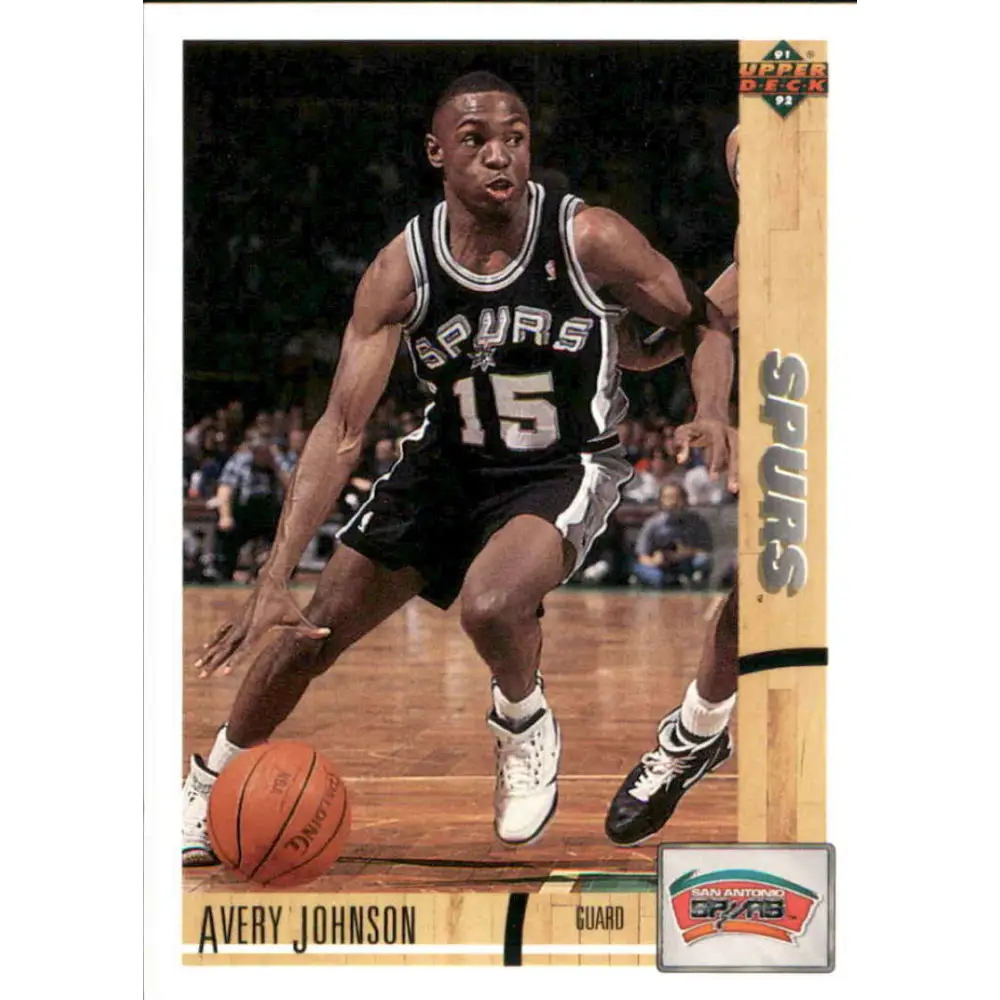1991-92 Upper Deck #394 Avery Johnson NM-MT San Antonio Spurs Basketball Card Image 1