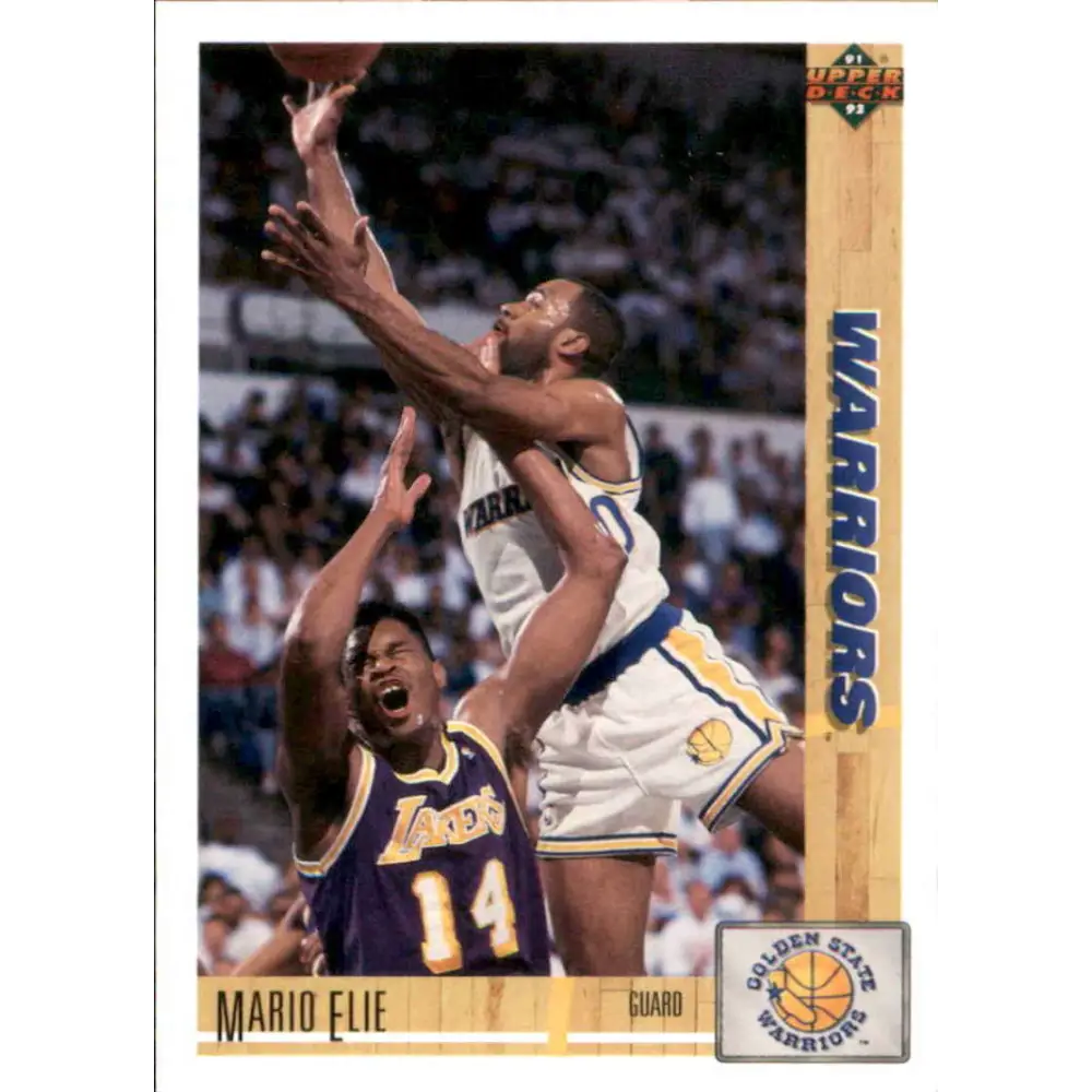 1991-92 Upper Deck #396 Mario Elie NM-MT RC Rookie Golden State Warriors Basketball Card Image 1