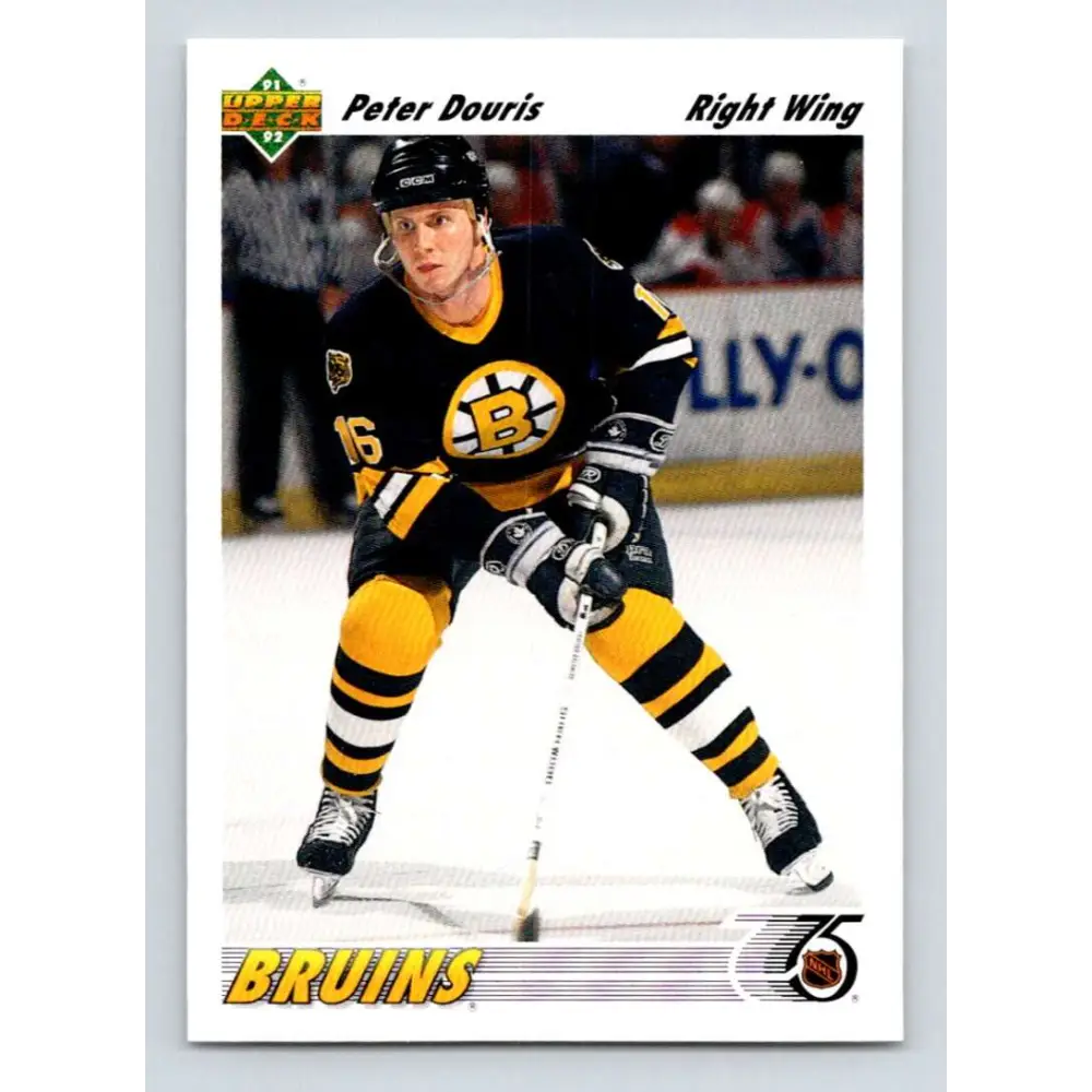 1991-92 Upper Deck #403 Peter Douris NM-MT Boston Bruins Hockey Card Image 1