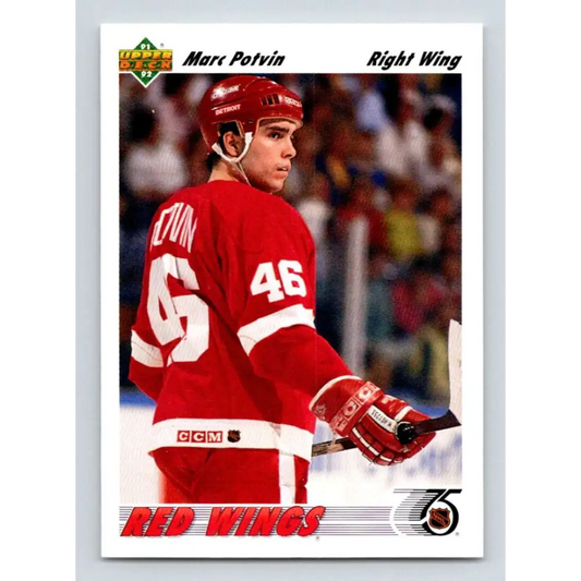 1991-92 Upper Deck #405 Marc Potvin NM-MT RC Rookie Hockey Card Image 1