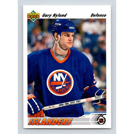 1991-92 Upper Deck #406 Gary Nylund NM-MT New York Islanders Hockey Card Image 1