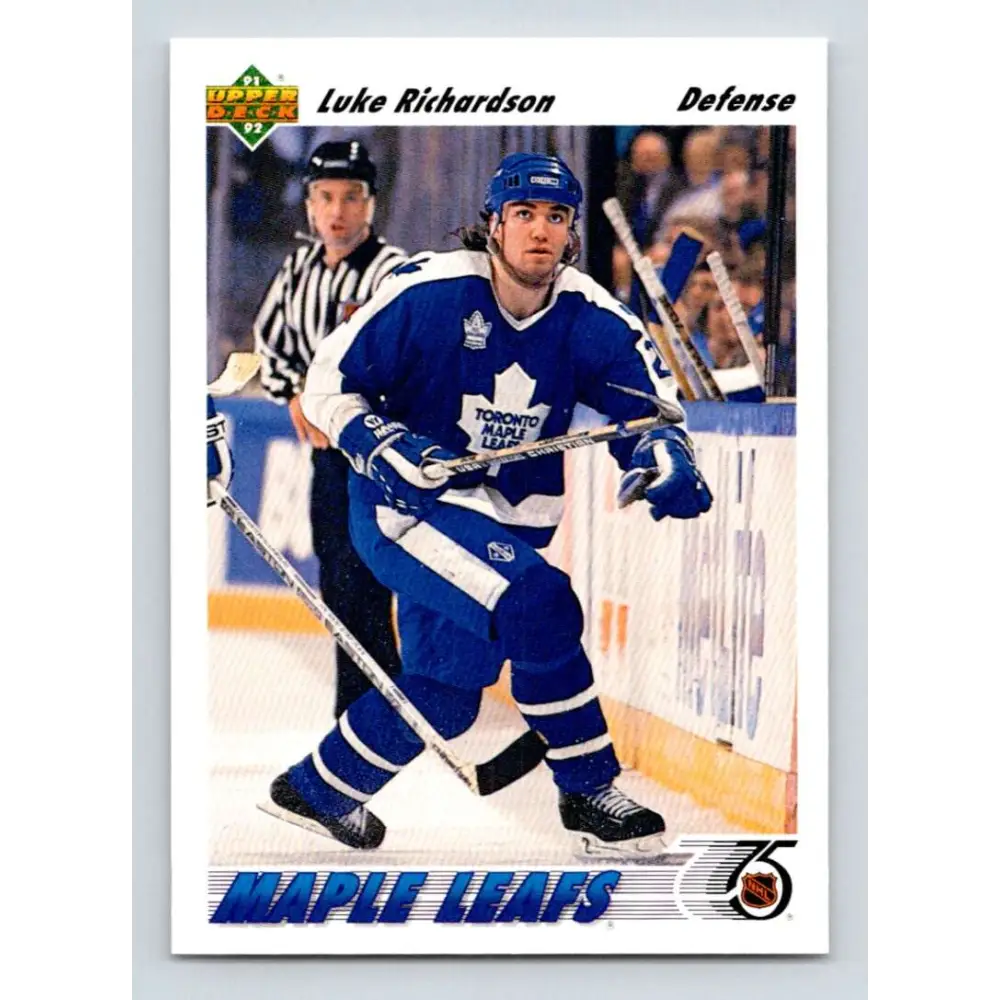 1991-92 Upper Deck #418 Luke Richardson NM-MT Hockey Card Image 1