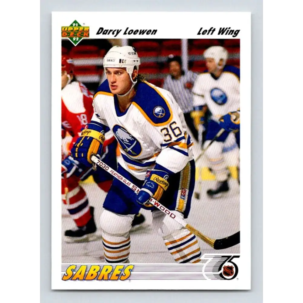 1991-92 Upper Deck #421 Darcy Loewen NM-MT Hockey Card Image 1