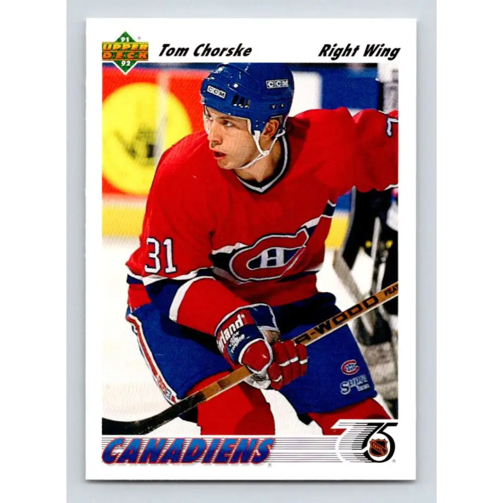 1991-92 Upper Deck #427 Tom Chorske NM-MT Hockey Card Image 1