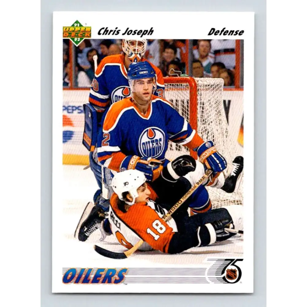 1991-92 Upper Deck #436 Chris Joseph NM-MT Edmonton Oilers Hockey Card Image 1