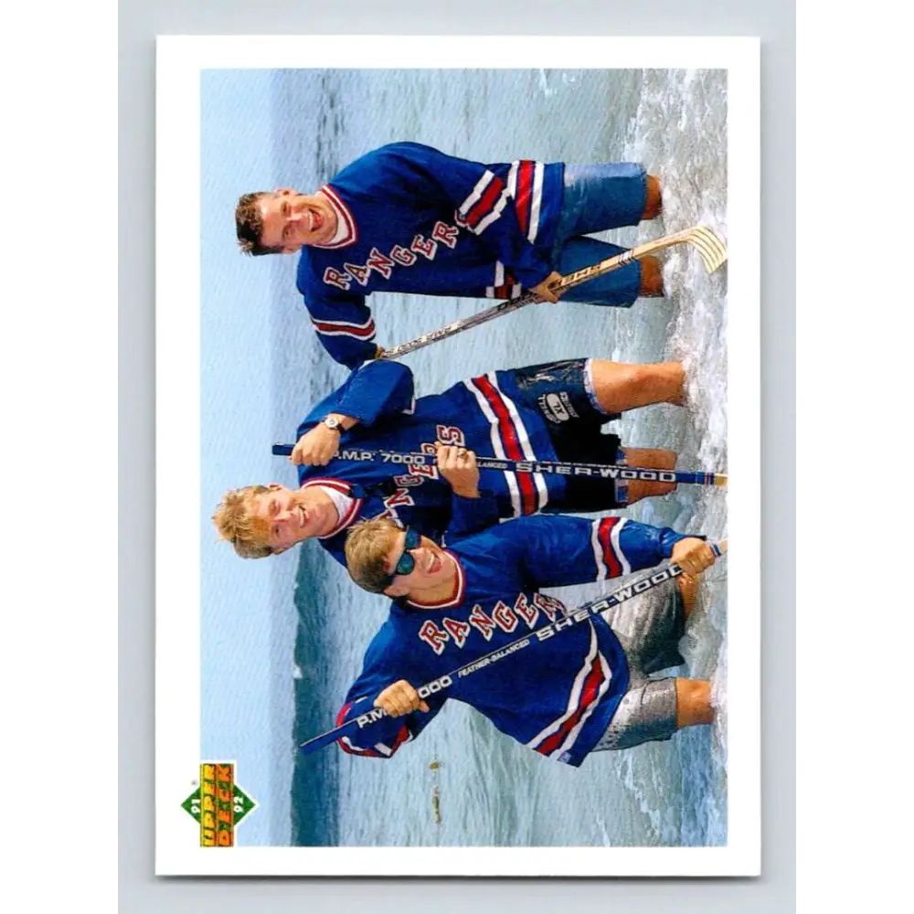 1991-92 Upper Deck #440 Doug Weight/Steve Rice/Tony Amonte SR CL NM-MT RC Rookie New York Rangers Hockey Card Image 1