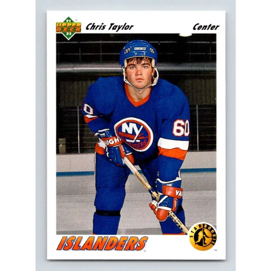 1991-92 Upper Deck #454 Chris Taylor NM-MT RC Rookie Hockey Card Image 1