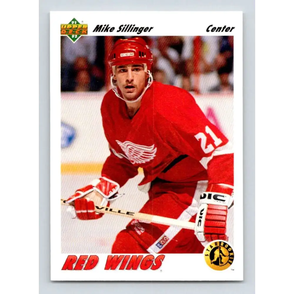 1991-92 Upper Deck #457 Mike Sillinger NM-MT Detroit Red Wings Hockey Card Image 1