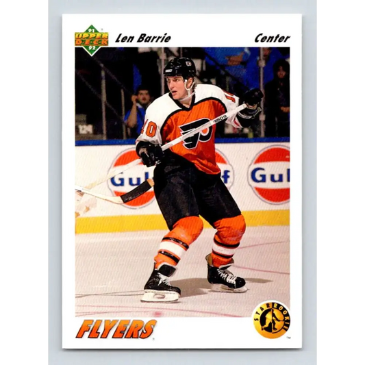 1991-92 Upper Deck #459 Len Barrie NM-MT RC Rookie Hockey Card Image 1