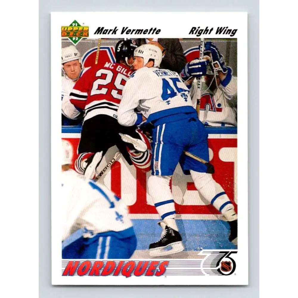 1991-92 Upper Deck #470 Mark Vermette NM-MT Hockey Card Image 1