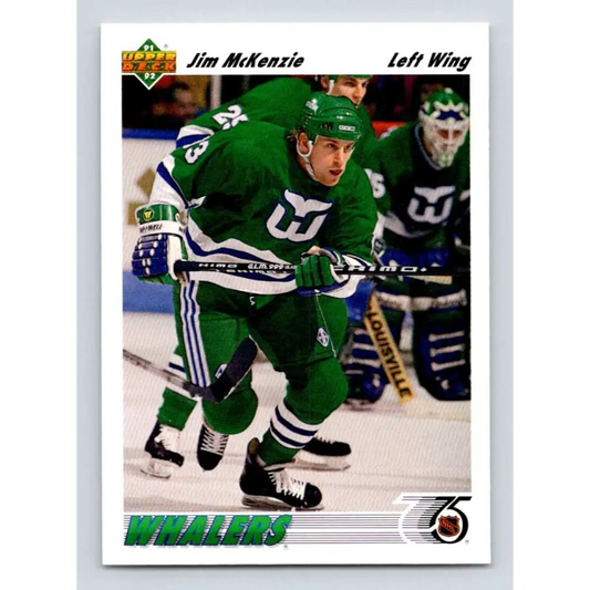 1991-92 Upper Deck #494 Jim McKenzie NM-MT Hartford Whalers Hockey Card Image 1