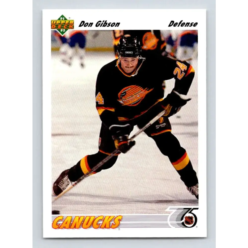 1991-92 Upper Deck #495 Don Gibson NM-MT Hockey Card Image 1