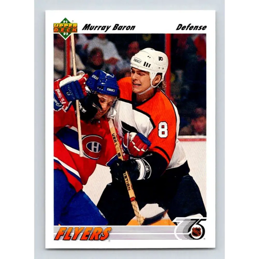 1991-92 Upper Deck #497 Murray Baron NM-MT Hockey Card Image 1