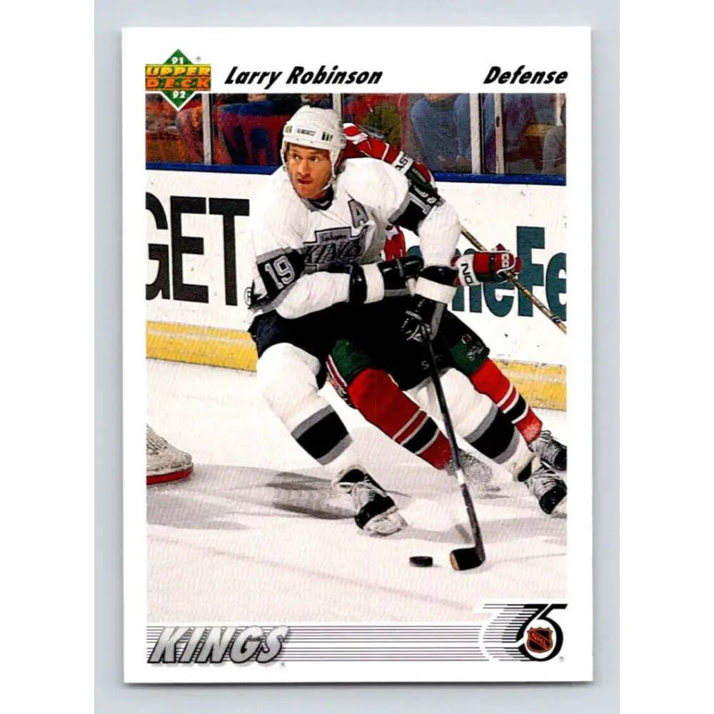 1991-92 Upper Deck #499 Larry Robinson NM-MT Los Angeles Kings Hockey Card Image 1