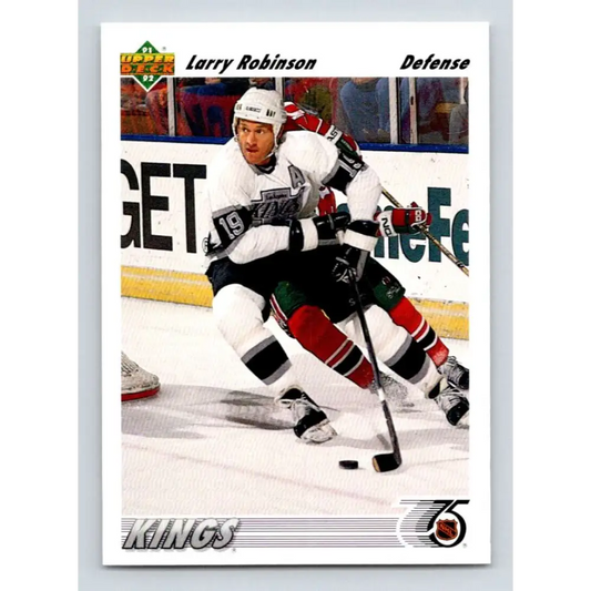 1991-92 Upper Deck #499 Larry Robinson NM-MT Los Angeles Kings Hockey Card Image 1