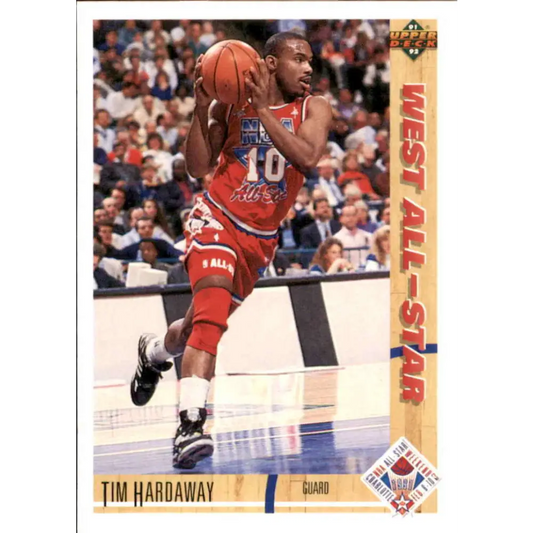 1991-92 Upper Deck #50 Tim Hardaway AS NM-MT Golden State Warriors Basketball Card Image 1