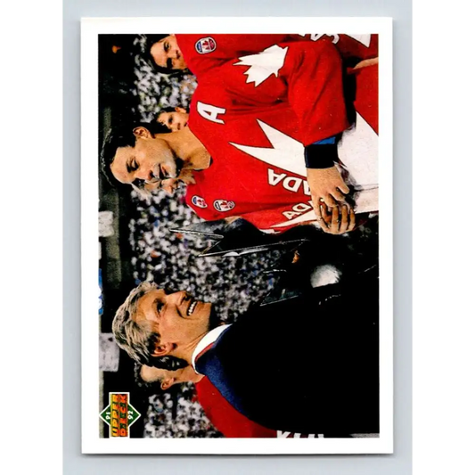 1991-92 Upper Deck #501 Paul Coffey/Wayne Gretzky NM-MT Los Angeles Kings Hockey Card  Image 1