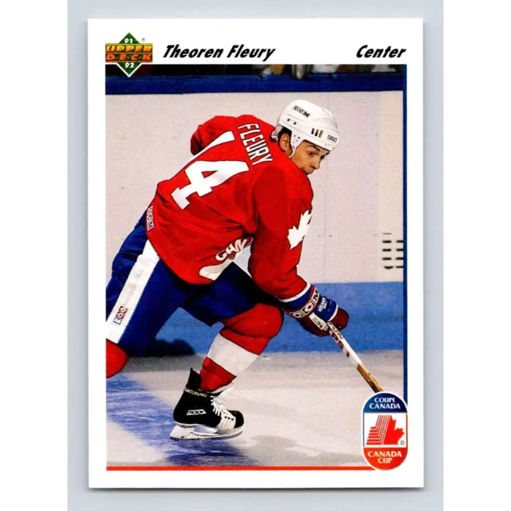 1991-92 Upper Deck #506 Theo Fleury NM-MT Calgary Flames Hockey Card  Image 1