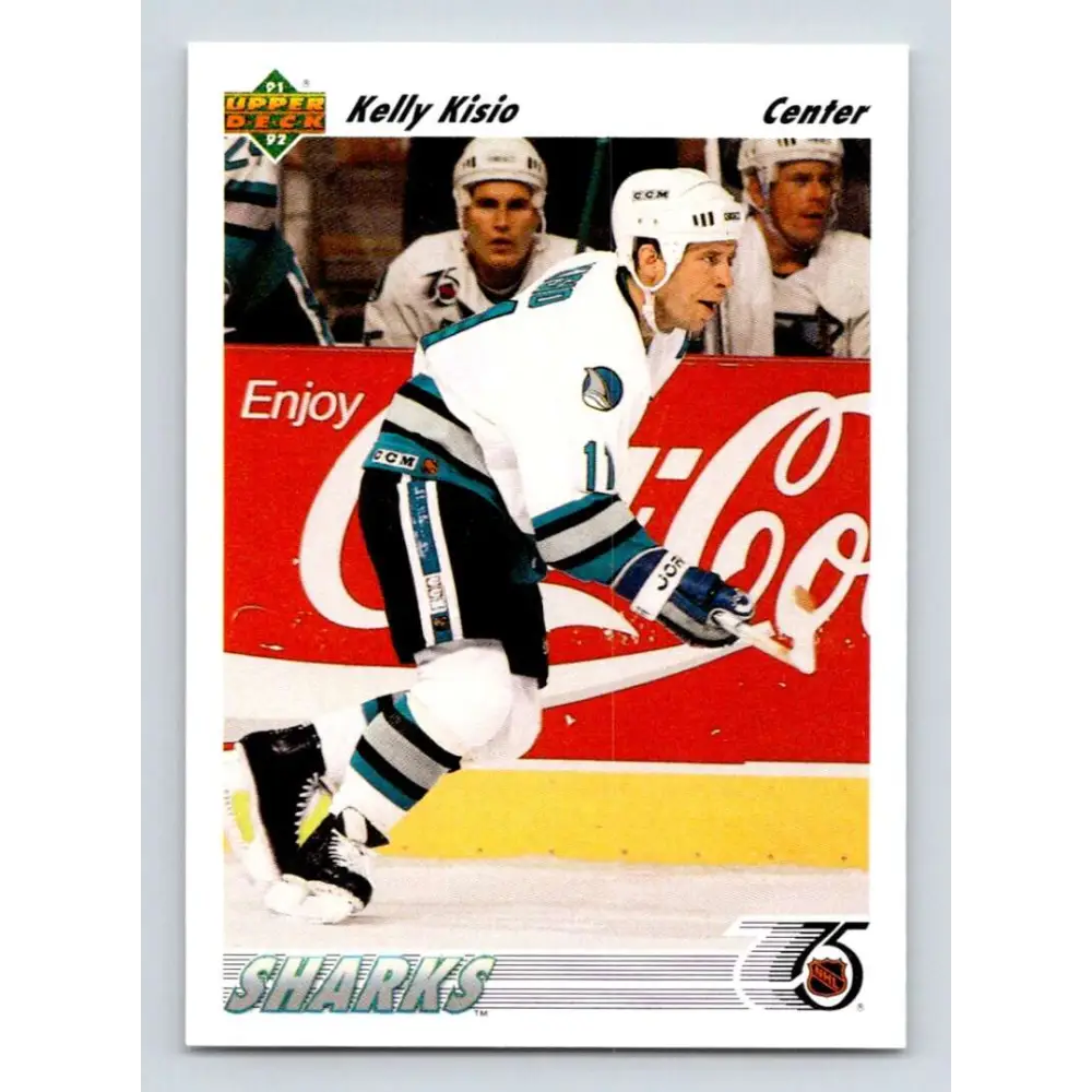 1991-92 Upper Deck #515 Kelly Kisio NM-MT San Jose Sharks Hockey Card  Image 1