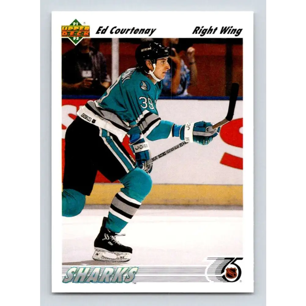 1991-92 Upper Deck #517 Ed Courtenay NM-MT RC Rookie San Jose Sharks Hockey Card Image 1