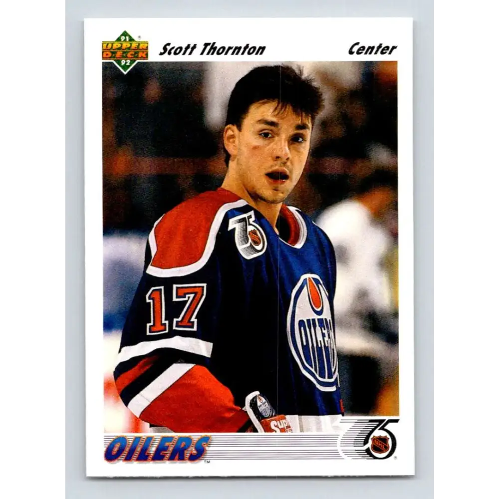 1991-92 Upper Deck #521 Scott Thornton NM-MT Edmonton Oilers Hockey Card Image 1