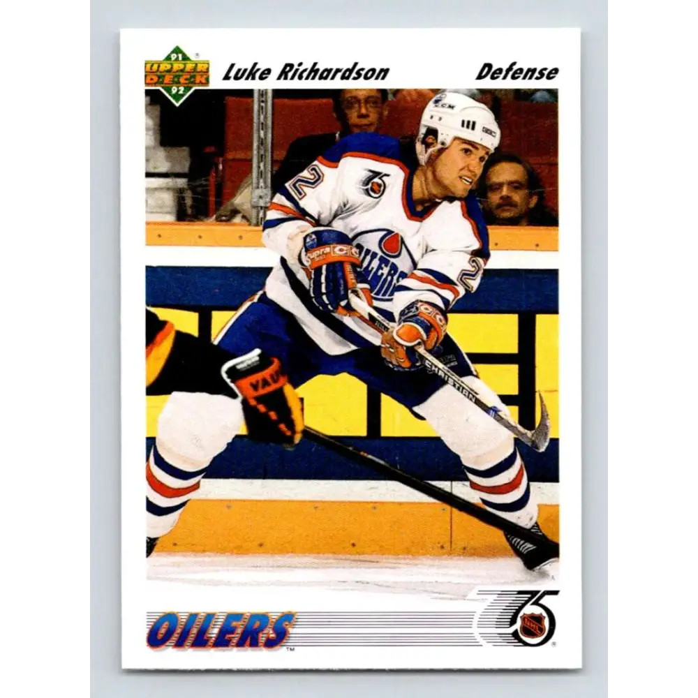 1991-92 Upper Deck #522 Luke Richardson NM-MT Edmonton Oilers Hockey Card  Image 1