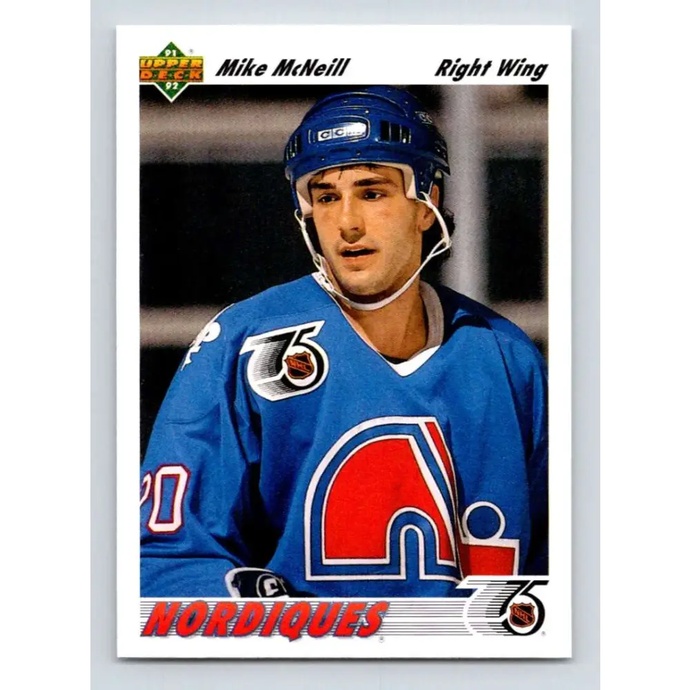 1991-92 Upper Deck #524 Mike McNeill NM-MT Quebec Nordiques Hockey Card  Image 1
