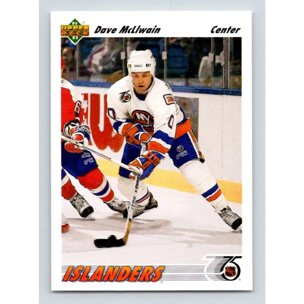 1991-92 Upper Deck #527 Dave McLlwain NM-MT New York Islanders Hockey Card  Image 1