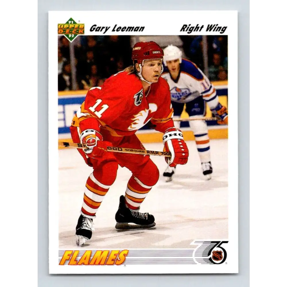 1991-92 Upper Deck #528 Gary Leeman NM-MT Calgary Flames Hockey Card  Image 1