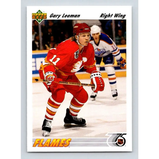 1991-92 Upper Deck #528 Gary Leeman NM-MT Calgary Flames Hockey Card  Image 1