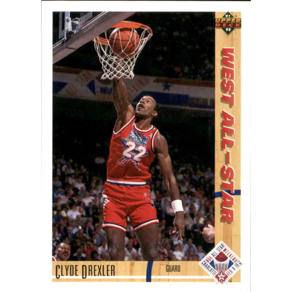 1991-92 Upper Deck #53 Clyde Drexler AS NM-MT Portland Trail Blazers Basketball Card Image 1