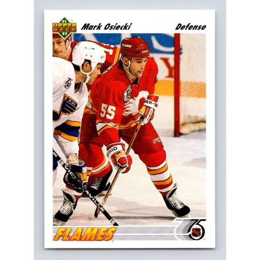 1991-92 Upper Deck #533 Mark Osiecki NM-MT RC Rookie Calgary Flames Hockey Card  Image 1