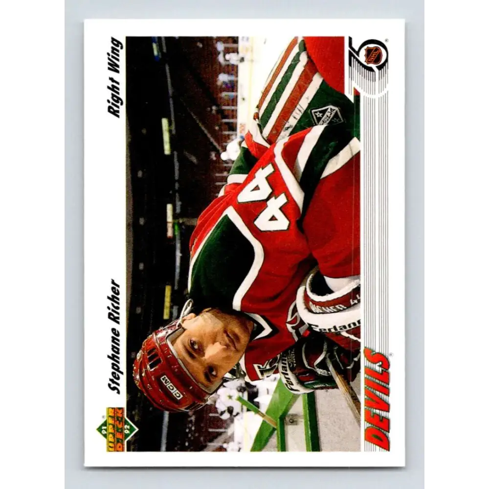 1991-92 Upper Deck #536 Stephane Richer NM-MT New Jersey Devils Hockey Card Image 1