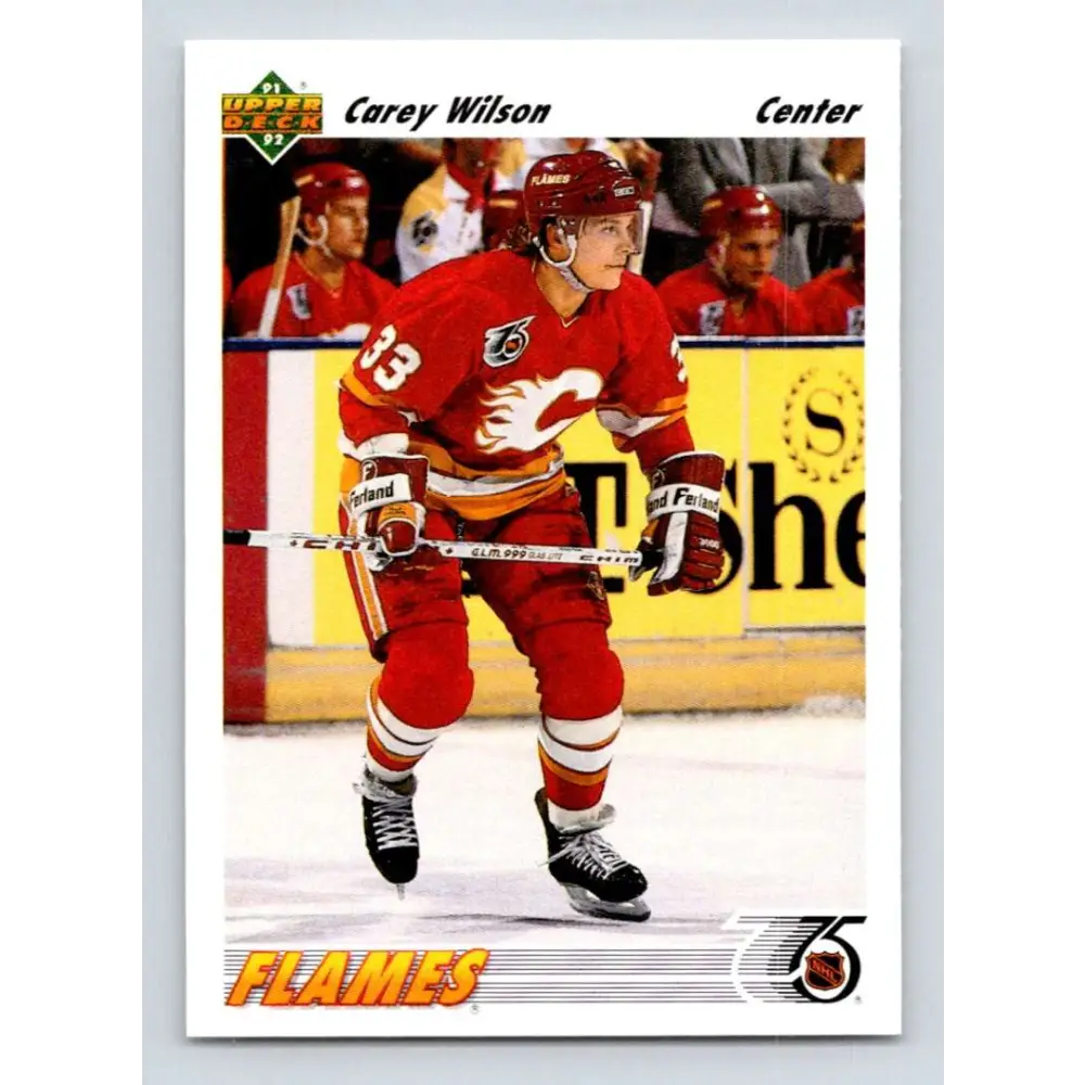 1991-92 Upper Deck #538 Carey Wilson NM-MT Calgary Flames Hockey Card Image 1