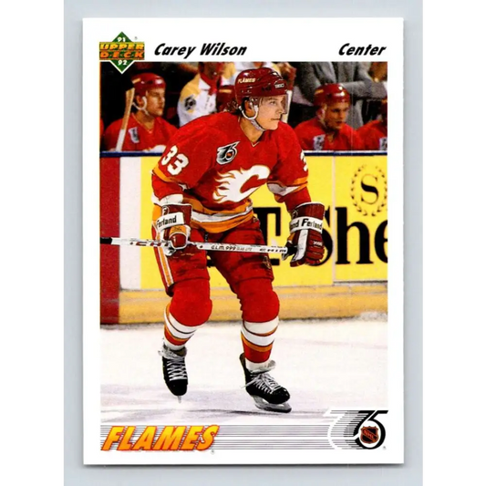 1991-92 Upper Deck #538 Carey Wilson NM-MT Calgary Flames Hockey Card Image 1