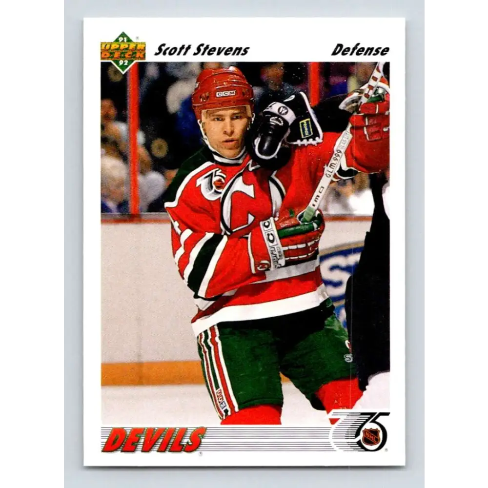 1991-92 Upper Deck #539 Scott Stevens NM-MT New Jersey Devils Hockey Card  Image 1