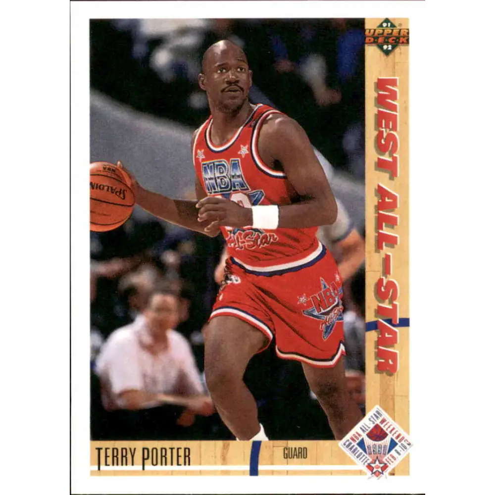 1991-92 Upper Deck #54 Terry Porter AS NM-MT Portland Trail Blazers Basketball Card Image 1